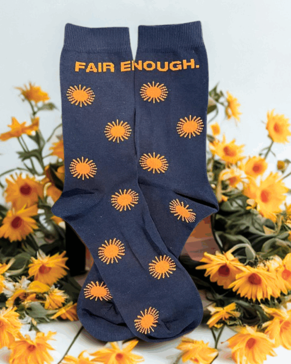 COTTON SOCKS FAIR ENOUGH.