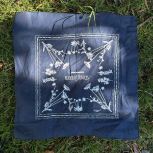 RUNNING FLOWERS BANDANA - NAVY