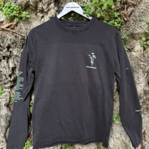RUNNING FLOWERS LONG SLEEVE T-SHIRT UNISEX - GREY STONE WASHED
